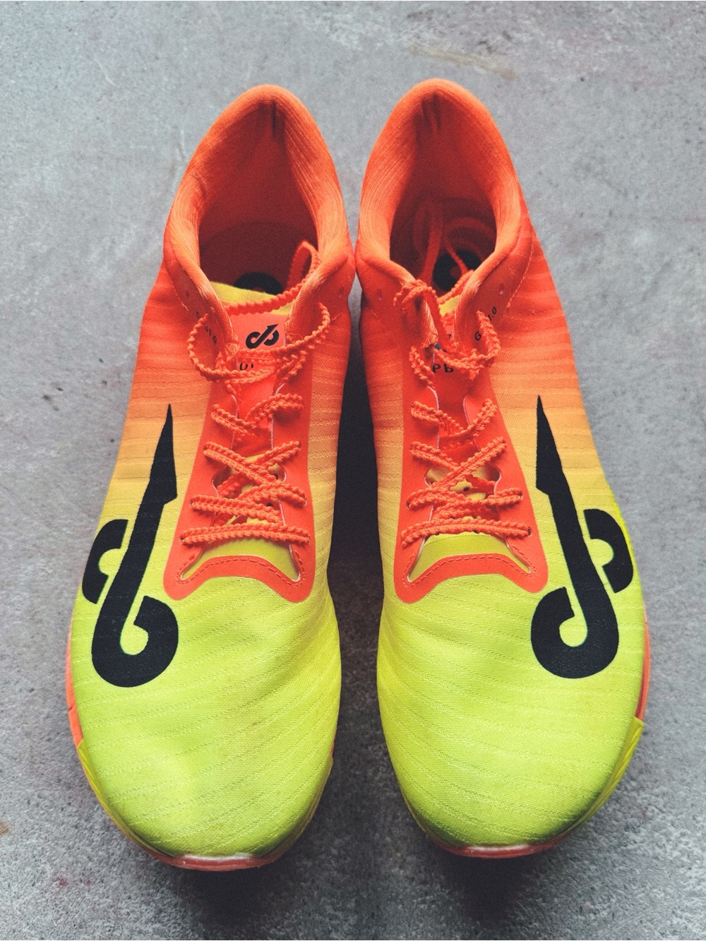 Loopburn GTS 1.0 Track & Field Sprint Spikes Neon Orange Yellow Men’s US 8.5